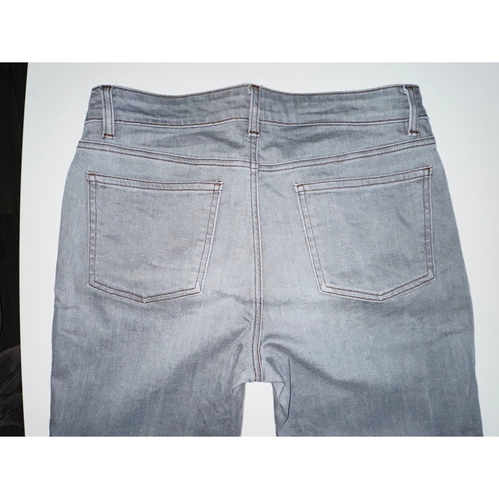 D1 Eileen Fisher Jeans Denim Gray Straight Leg Women's Size 6 mid Rise - Picture 5 of 5